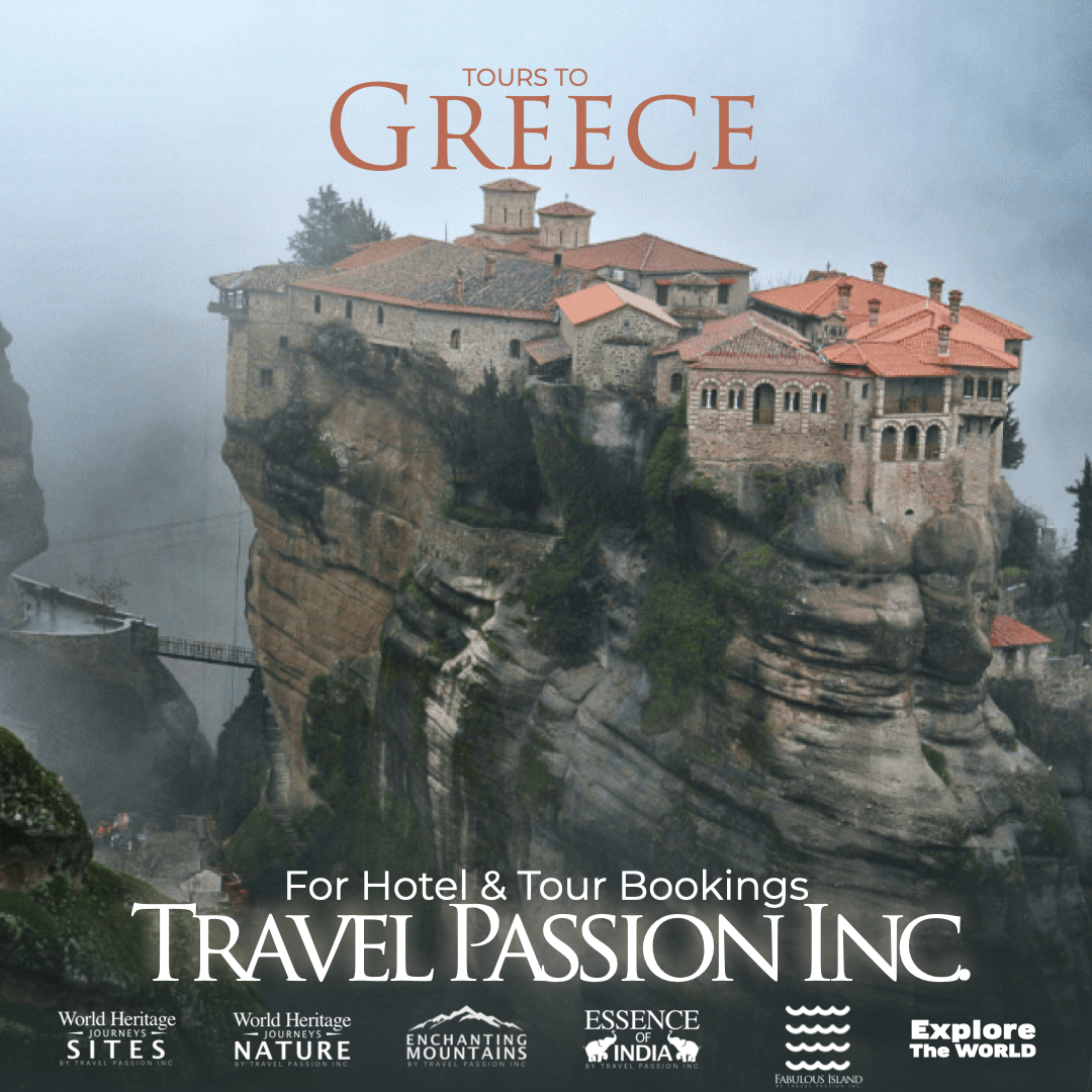 Discover Greece: A Journey Through Timeless Beauty  Travel Passion Inc. invites you to embark on an unforgettable adventure through the enchanting landscapes and rich history of Greece. Explore World Heritage sites, immerse yourself in ancient culture, and experience the breathtaking beauty of this Mediterranean gem.  Plan your dream vacation today with our expertly crafted Greece tour packages.